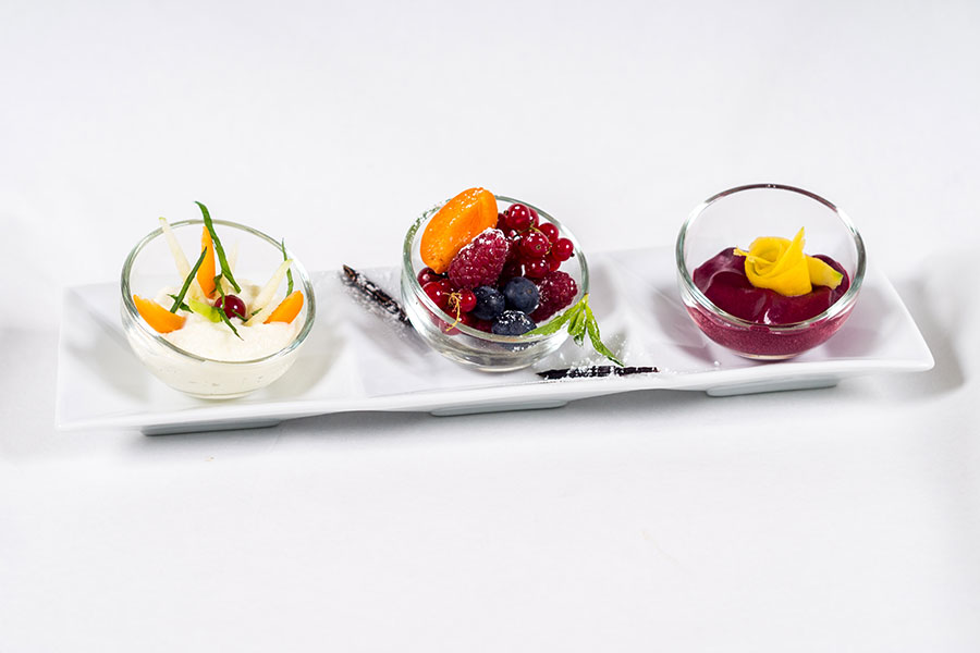 Catering Hochzeitsmenü, Dessert Auswahl: Alles frisch! Catering für den Großraum Reutlingen, Tübingen und Stuttgart