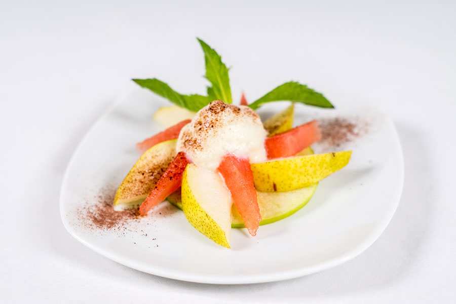 Catering Hochzeitsmenü, Nachtisch mit Obst: Alles frisch! Catering für den Großraum Reutlingen, Tübingen und Stuttgart